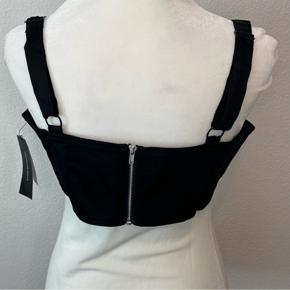 Danielle Bernstein Women's Bra Tank Crop Top SZ 6 Black - Picture 5 of 11